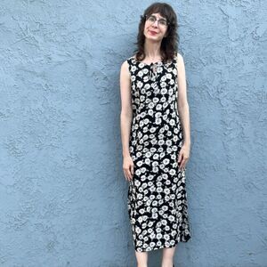 Vintage 90s Floral Maxi dress size Small grunge